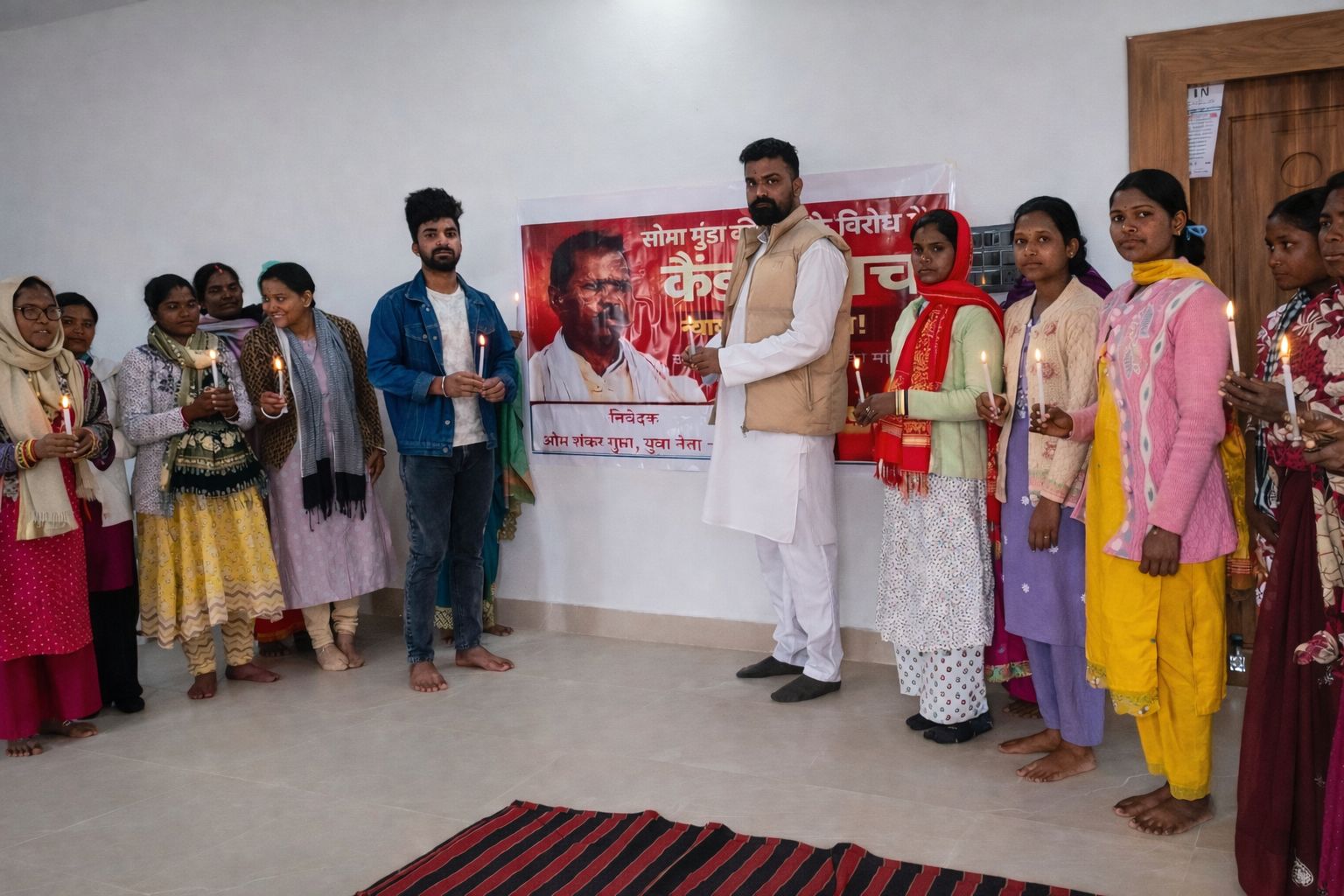 खूंटी में पड़हा राजा सोमा मुंडा की हत्या पर शोक, कैंडल मार्च कर दी गई श्रद्धांजलि