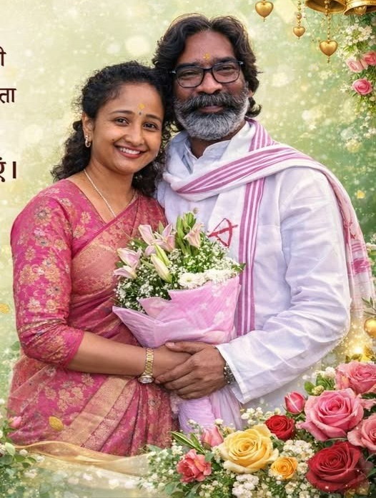 शादी की सालगिरह पर मुख्यमंत्री हेमन्त सोरेन ने माँ छिन्नमस्तिका के दरबार में टेका माथा